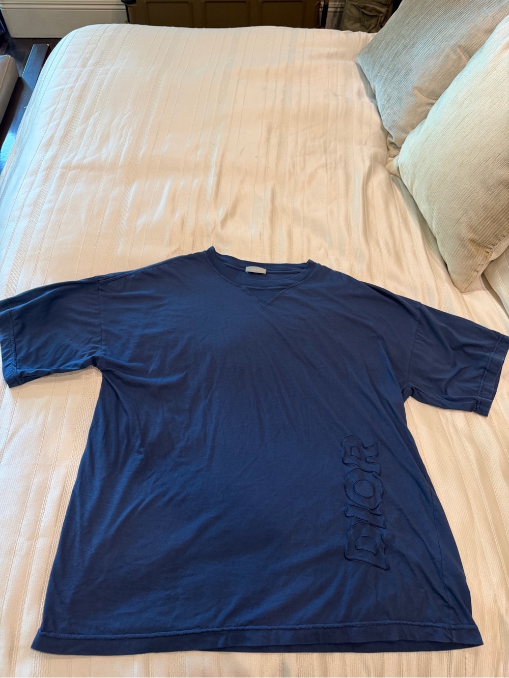 Men's Dior Navy Blue Short-Sleeve Crewneck T-Shirt Size Large
